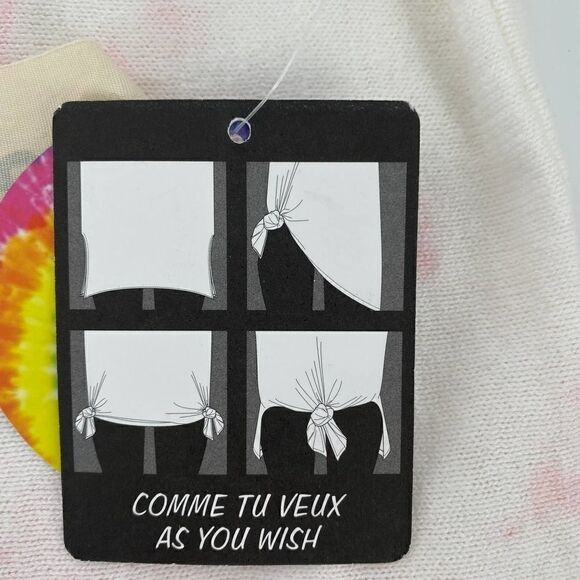 NWT Cloth By Design Oversized Sweater Pink White Tie-Dye Lightweight Size Small - Picture 8 of 12